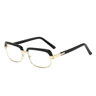 眉毛老花镜男玻璃镜片耐磨大框玻璃老花镜男女老人150 200 250