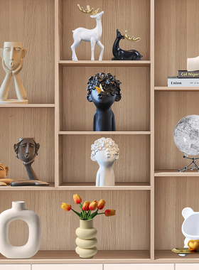 北欧创意酒柜装饰品摆件客厅家居办公室电L视柜现代艺术工艺品摆
