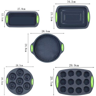 Silicone Cake Mold Pan Tray Bakeware Round Cake Pans Loaf To