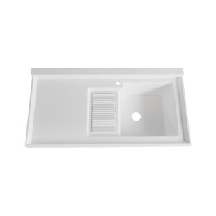 切角定制阳台洗衣盆带搓板石英石一体盆洗衣池洗手盆洗衣机柜台面