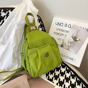 可双肩斜挎小背包女运动简约牛津布学生包小巧时尚百搭牛津布胸包