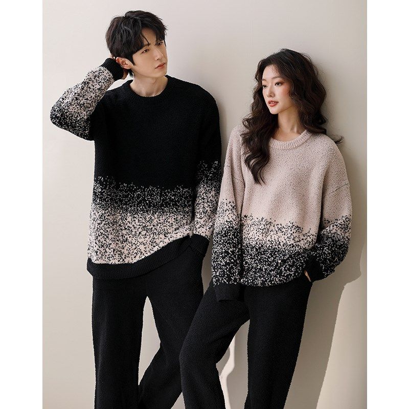 2024新款情侣睡衣秋冬季加厚保暖半边绒家居服高级感珊瑚薄绒套装,女士内衣/男士内衣/家居服,睡衣/家居服套装,淘宝优惠券,粉丝福利购,淘宝优惠卷