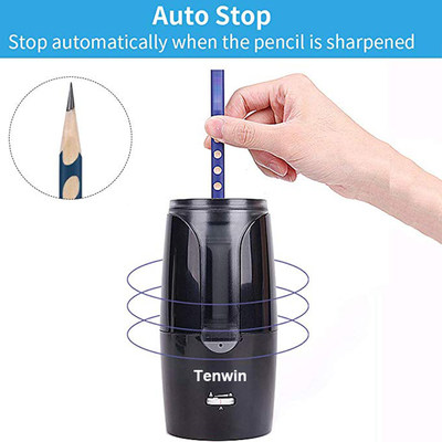 速发Tenwin Automatic Electric Pencil Sharpener For Colored P