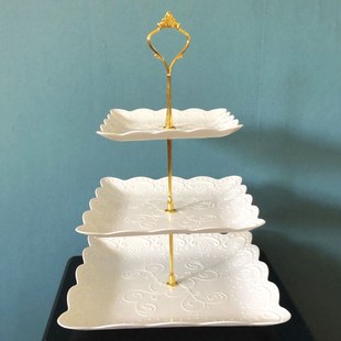 Tray Tableware Cake-Rack Wedding-Plates Afternoon Tea Platea
