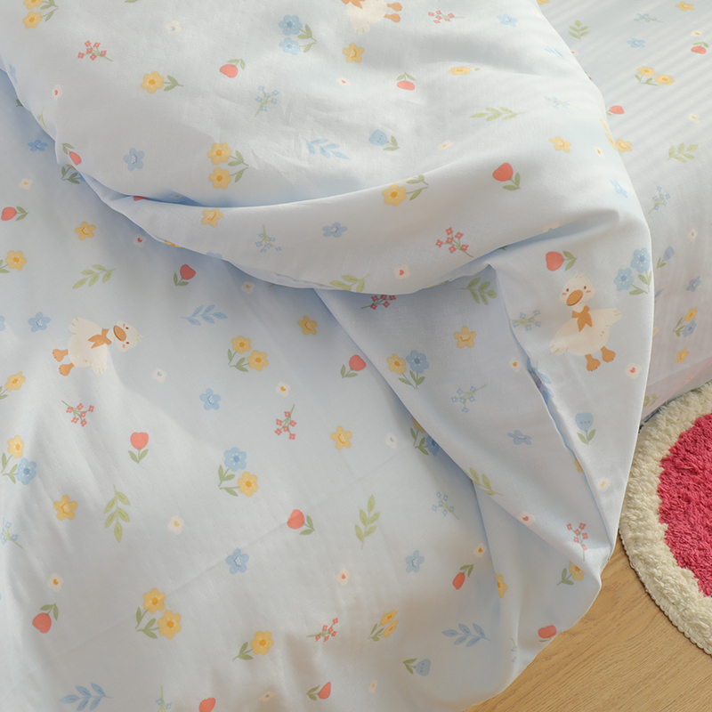 小白鹅儿童床单婴儿双层纱布100全棉纯棉被单单件宿舍单人学生1.5