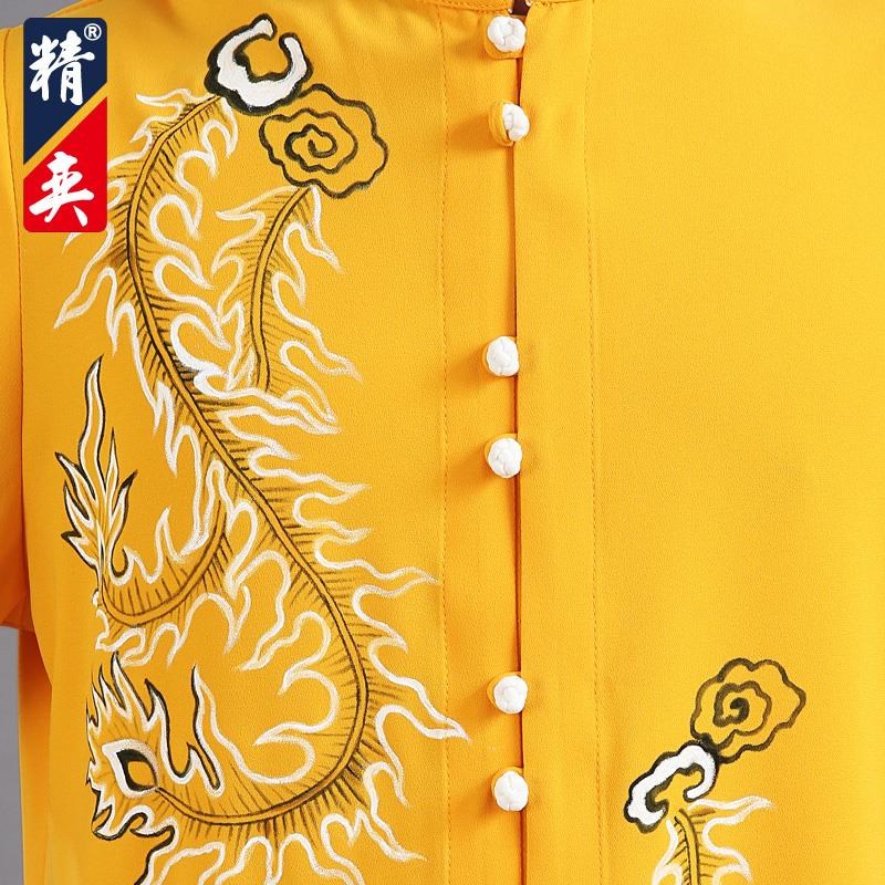 2025新太极服男手绘v凤尾表演服女新款太极拳服武术服装练功服