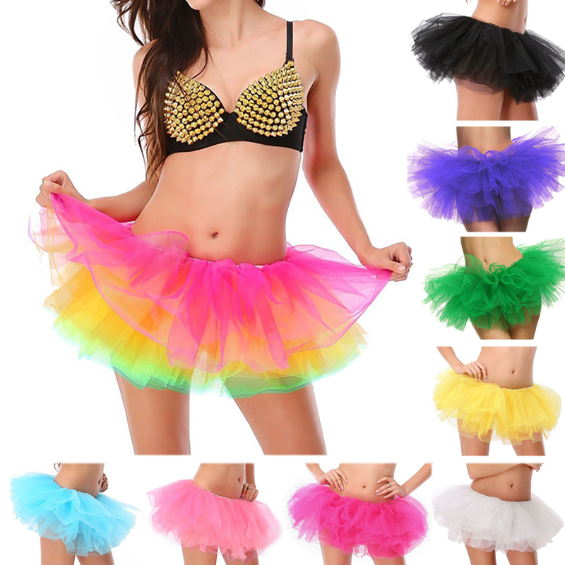 推荐Adult Female Tutu Skirt 5 Layered Tutu Mini Ball Gown Sk