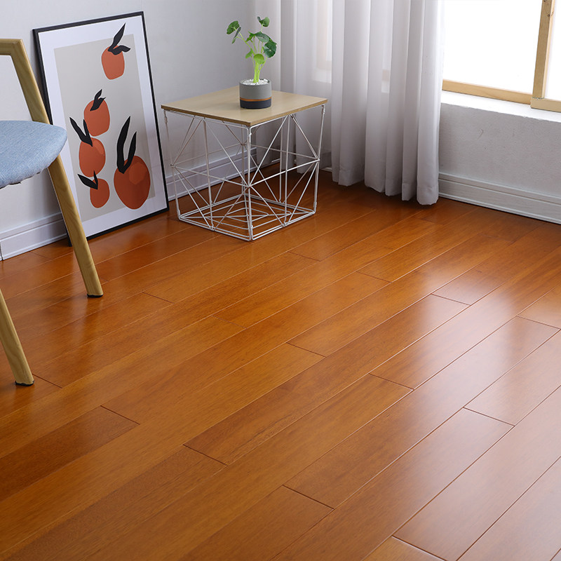 直销新品北欧白枫木原木纯实v木地板极简风家用卧室锁扣地暖免龙
