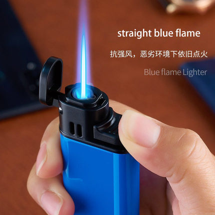 速发Straight blue flame lighter gas lighter windproof lighte