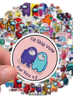 100pcs game hot sale Among Us waterproof graffiti stickers