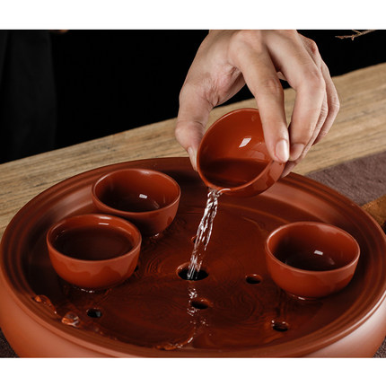 速发整套紫砂功夫茶具套装家用小套现代简约陶瓷茶盘大号茶壶茶杯
