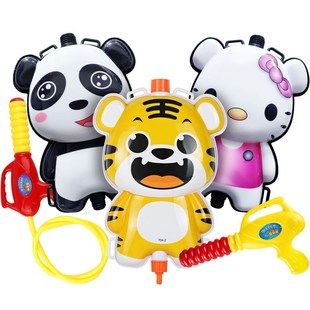 新款儿童背包玩具水枪抽拉式戏水沙滩超大容量喷水水枪玩具打水仗