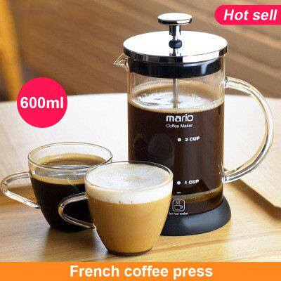 极速Sliver French Press Coffee Maker Cafetiere Cup Frame hea