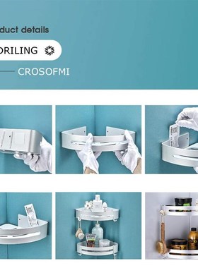 Self-adhesive Wall Triangular Shower Corner Caddy Shelf Bath