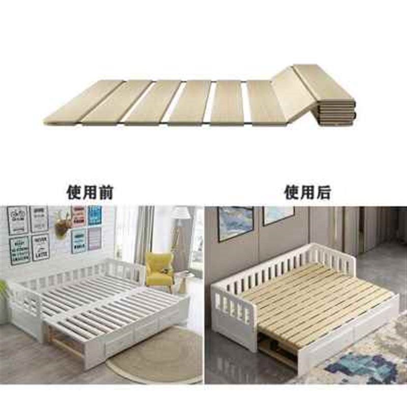新款厂促简易实木折叠床板沙发木板垫松木单人护腰硬床垫1215米排,住宅家具,实木床,淘宝优惠券,粉丝福利购,淘宝优惠卷