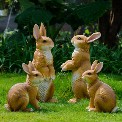 户外仿真卡通庭院花园林婚庆中秋布置景观小品兔子装饰雕塑摆