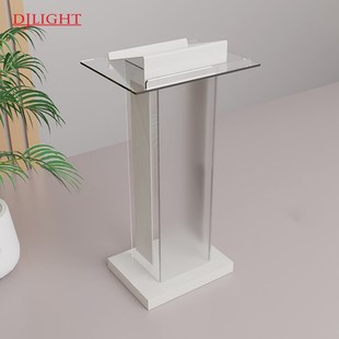 亚克力磨砂演讲台发言台售楼部迎宾台婚庆主持台诵经台教室会议台