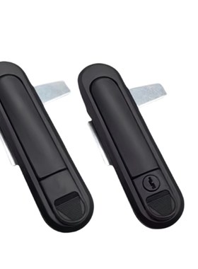 E-LXAX21-A123/XAT82-A138把手按压转动式平面锁黑色机柜门锁