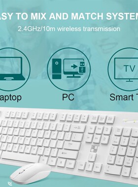 Keyboard Mouse LX710 Wireless Combo 2.4GHz USB Receiver Hou
