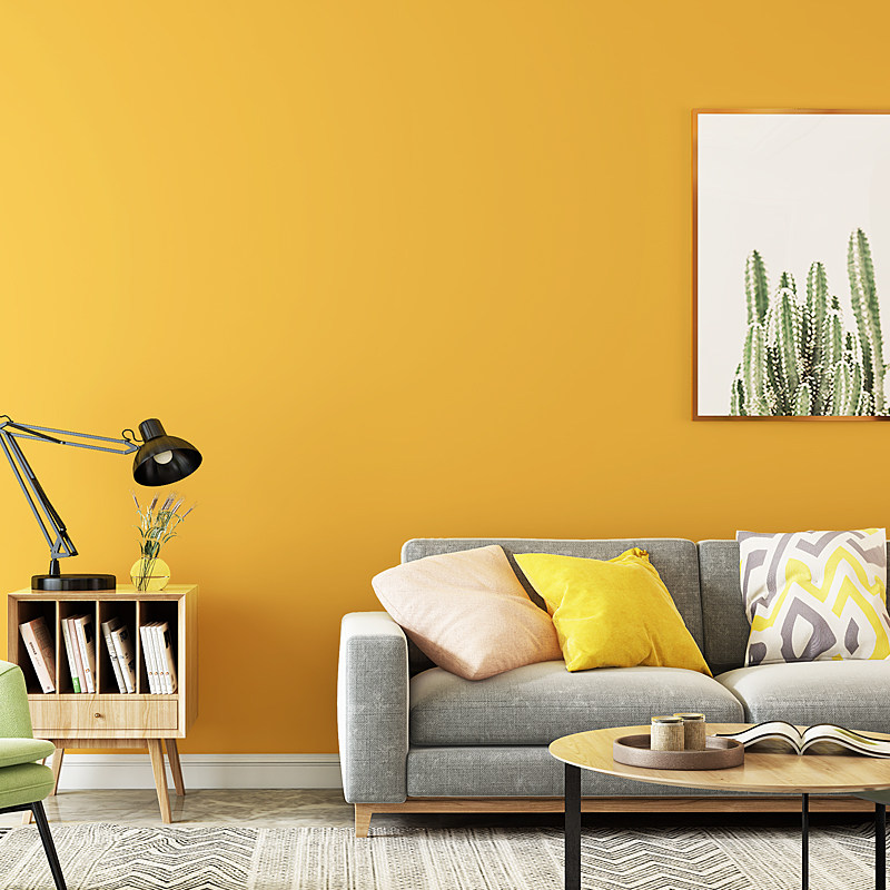 墙纸浅黄米黄淡黄鹅黄奶黄色暖黄姜黄橘黄爱马橙色壁纸背景墙橘色