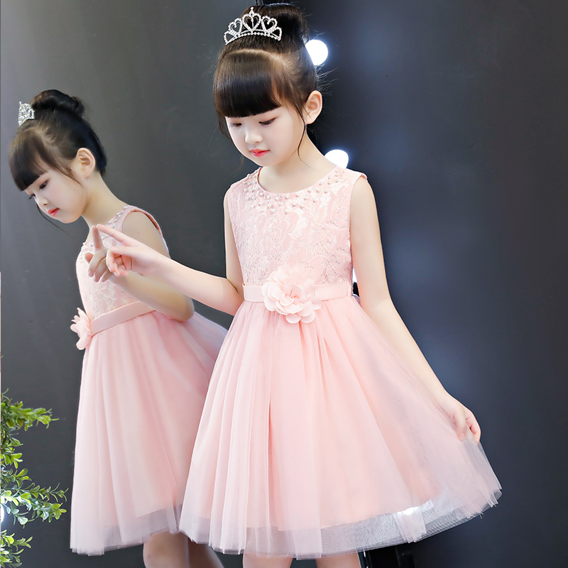 女童连衣裙夏无袖韩版超洋气蓬蓬纱裙背心裙子儿童公主.裙夏童装