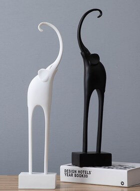 创意现代北欧风简约家居样板房装饰品客厅酒柜电视柜大象摆件礼品