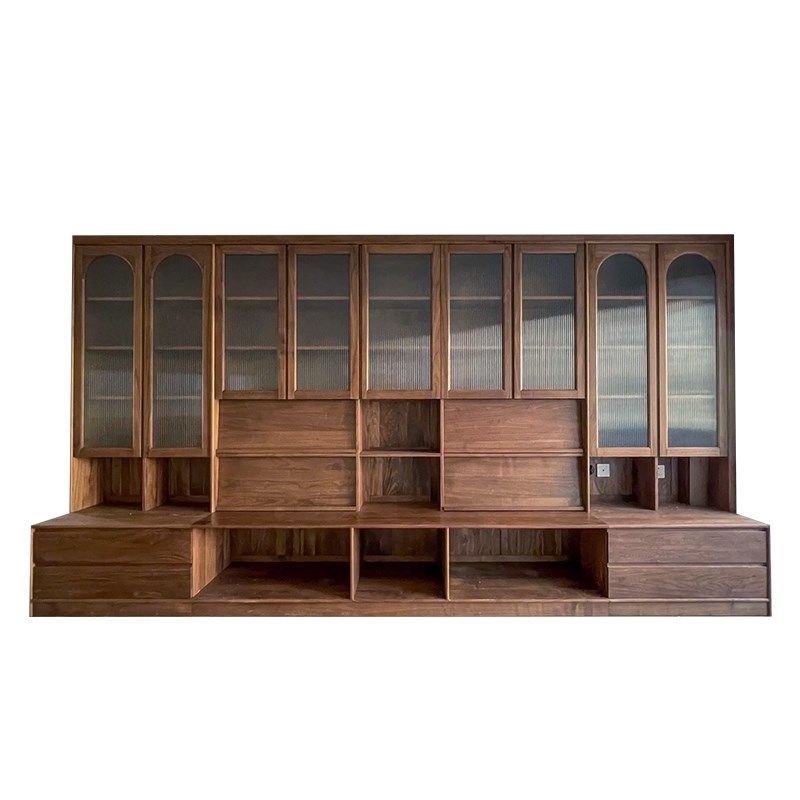黑胡桃木满墙书柜定制去客厅化书柜良禽落地书架佳木带卡座整面墙,住宅家具,组合书柜,淘宝优惠券,粉丝福利购,淘宝优惠卷
