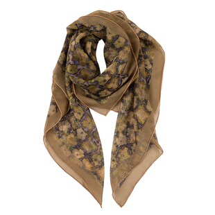 盈妹遇见幸运丨绿色系薯莨工艺丝巾女2024新款大方巾夏季薄款披肩