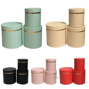 Gift Flower Decoration Set Soli Party Round Wedding 3Pcs Box