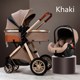 Leather Aluminum Frame Stroller 极速3 Baby Royal Luxury