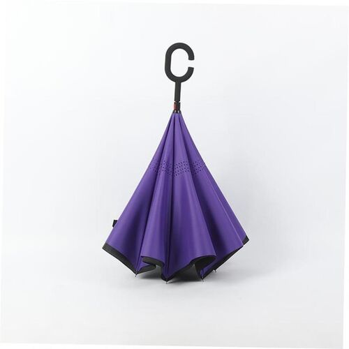 小众高货long shank double layer inverted umbrella windproof