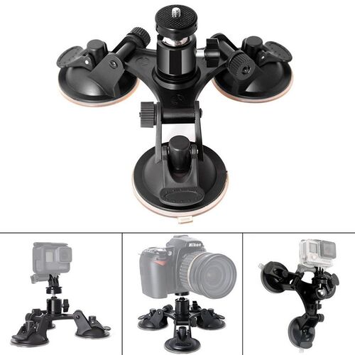 Actioncamera accessories 3 Leg Car Suction  Holder Triangle - 封面