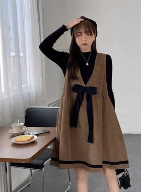孕妇秋装洋装套装时尚款春t秋款2023新款网红冬款大尺码秋季裙子