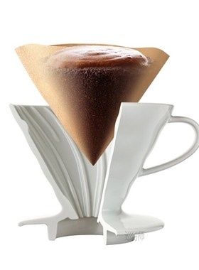 80PCS V Shape Coffee Filter Paper Cone 1-2/2-4Cup For V60 Dr