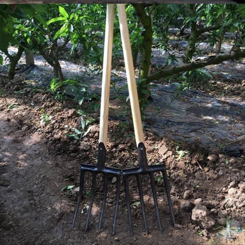 加厚农村园林工具挖土叉子种菜钉耙耙子种地手动农具新式开荒农用