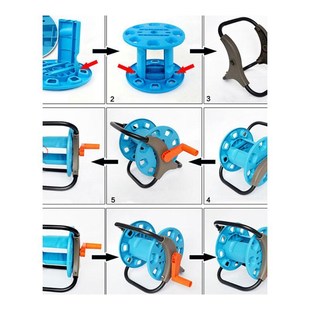 Portable Garden 25M Water Hose Reel Cart Storage Rack Holder