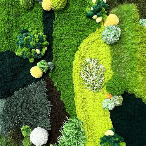 回放手工制作苔藓地毯diy材料包钩针毛线编织卧S室床边森林地垫子