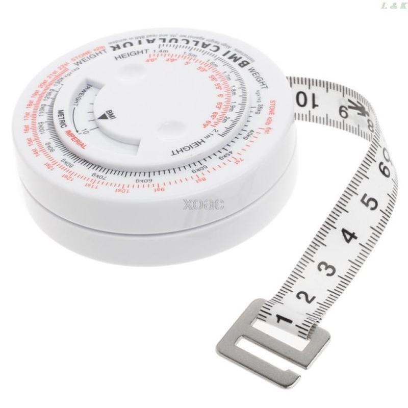 推荐BMI Body Mass Index Retractable Tape 150cm Measure Calcu