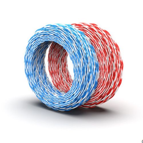 国标电话线2芯h纯铜2*0.5红白蓝白跳线RJ11电信机房电话跳线2*0.4