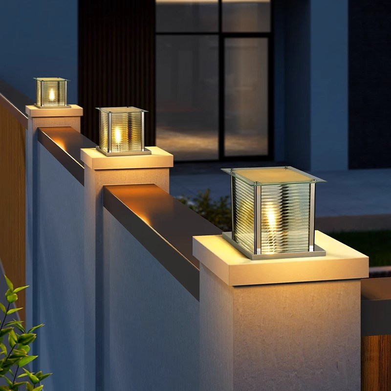简约现代围墙柱头灯别墅大门门柱防水庭院花园氛围感装饰性灯具