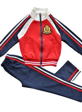 幼儿园园服小学生老师春秋冬季套装校服教师工作服英伦风幼师班服
