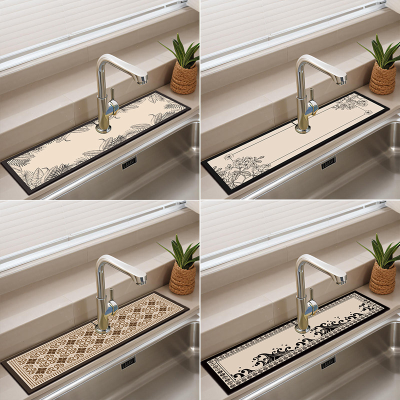 奶油风耐高温厨房台面沥水垫化妆室洗手台水龙头吸水凉垫杯垫洗碗,居家布艺,厨房地垫,淘宝优惠券,粉丝福利购,淘宝优惠卷
