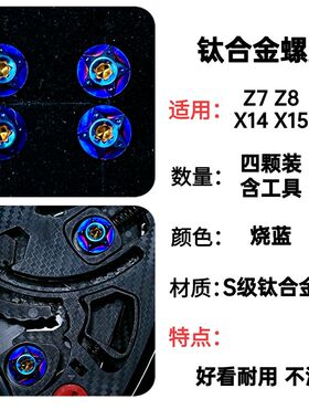 适用于SHOEIZ8钛合金烧蓝Z7 X14 X15 glamster头盔镜片钛合金螺丝