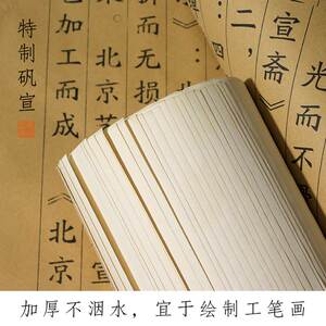 新品素宣堂手工四尺六尺特制艺宣斋清水书画熟宣纸国X画工笔画专