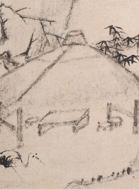 清代戴本孝 山水十二册 仿古书画册也高清微喷打印临摹底稿装饰画