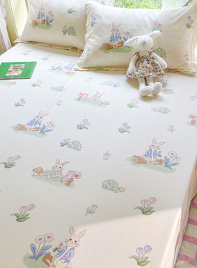 23年新款纯棉床单l单件100全棉1.5米单人学生宿舍被单枕套三件套