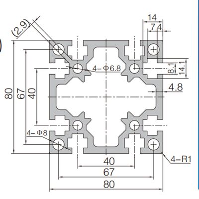 铝型材8080欧标80120工业铝合金型材80160重型工业围栏设备框架