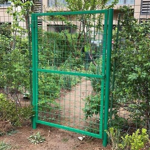 浩天铁丝网门铁栅栏门护栏网铁门仓库车间门庭院门篱笆单门果园门