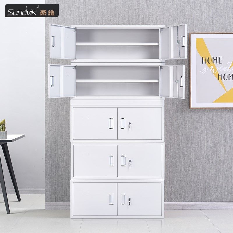 办公铁皮文件柜财务凭证柜多层会计资料档案柜五节柜带锁铁皮书柜