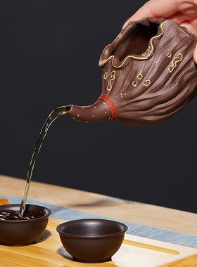 宜兴紫砂公道杯茶漏一体式分茶器茶E滤网高级公杯功道茶杯茶具配